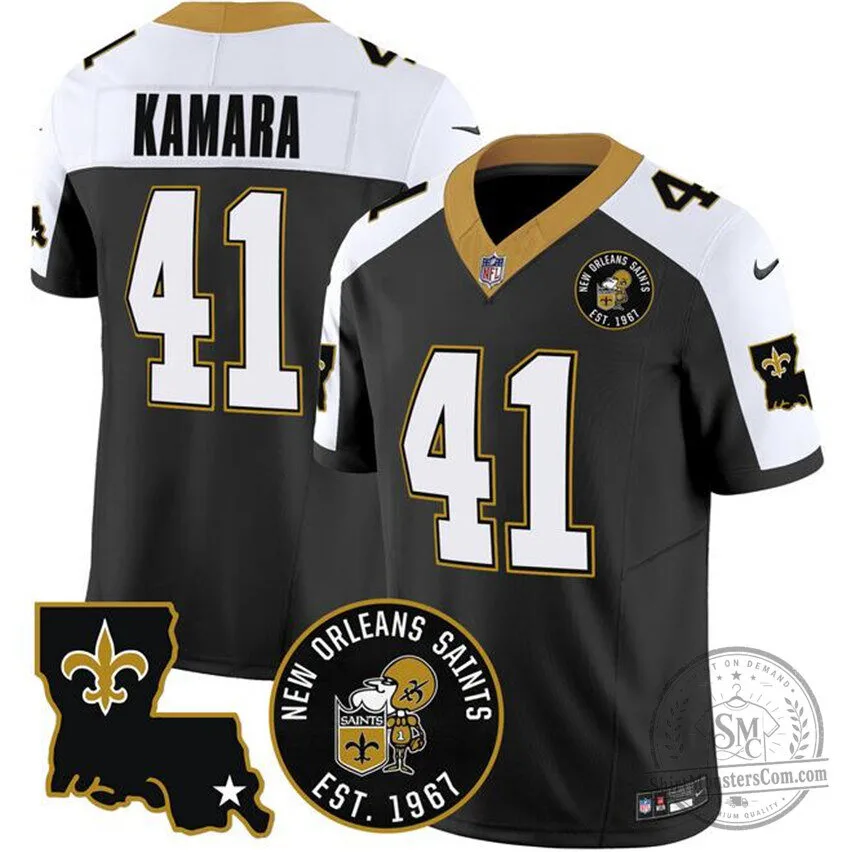 New Orleans Saints Black Jersey for Alvin Kamara - Football Gear