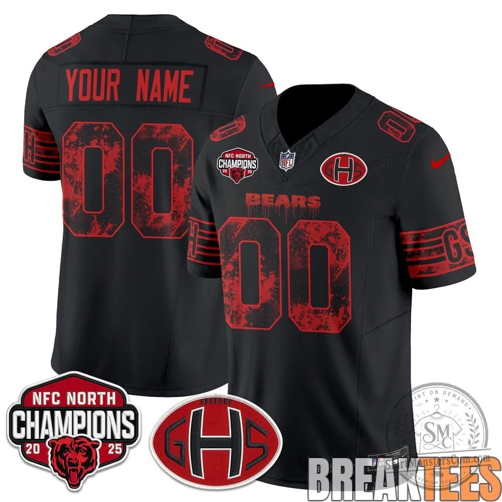 Chicago Bears 2025 NFC North Champions Custom Football Jersey