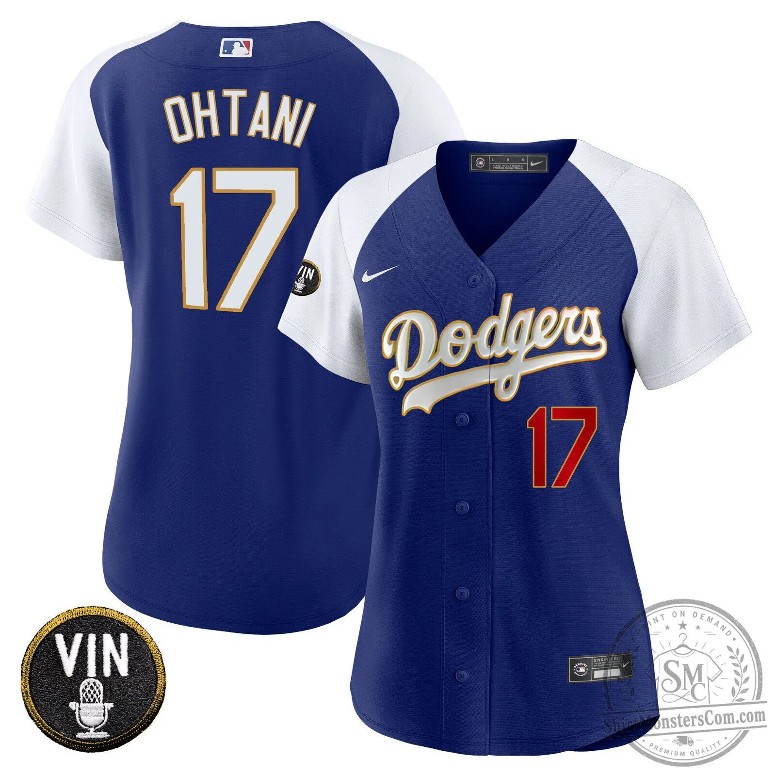 Los Angeles Dodgers Shohei Ohtani Baseball Jersey with Vin Scully Patch 50 Los Angeles Dodgers Shohei Ohtani Baseball Jersey with Vin Scully Patch