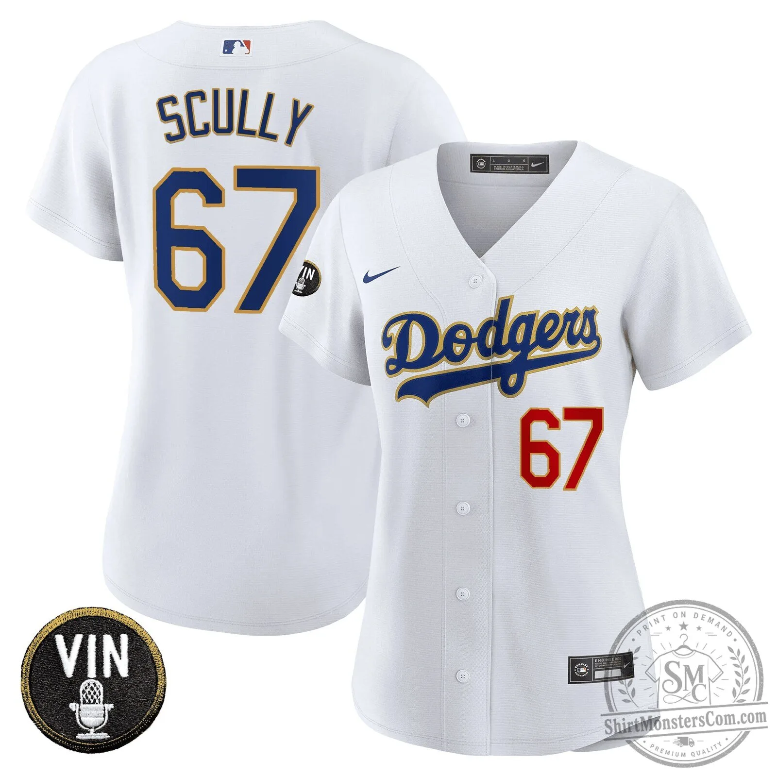 Los Angeles Dodgers Shohei Ohtani Baseball Jersey with Vin Scully Patch 63 Los Angeles Dodgers Shohei Ohtani Baseball Jersey with Vin Scully Patch
